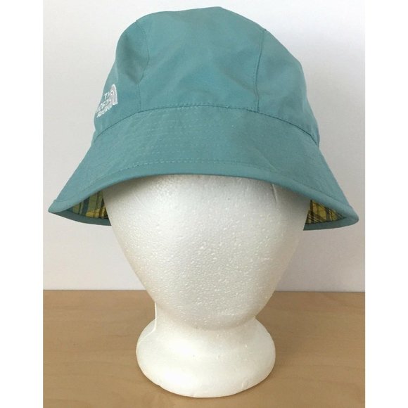 THE NORTH FACE Girls Reversible Teal Plaid Hat - Picture 3 of 8